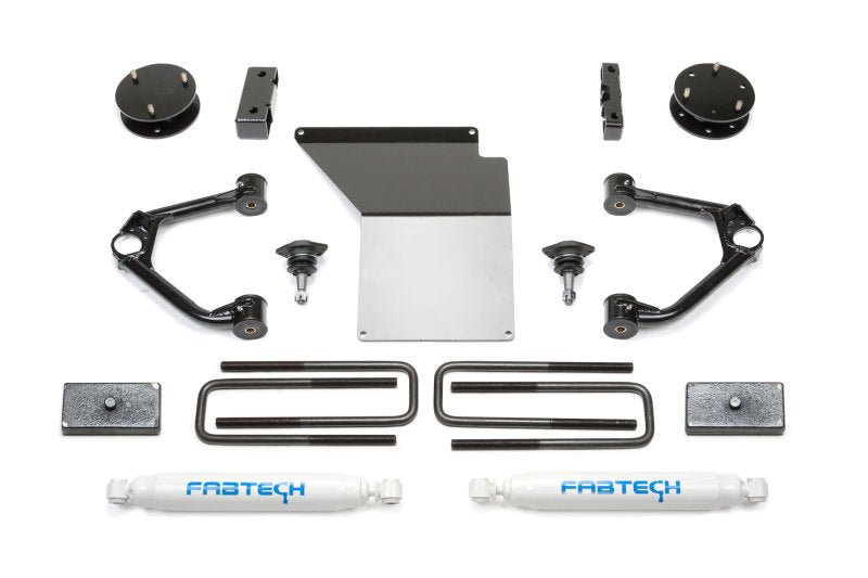 Fabtech 07-18 GM K1500 w/OE Forged UCA 3.5in Budget UCA System w/Rear Perf. Shocks - Crew Original