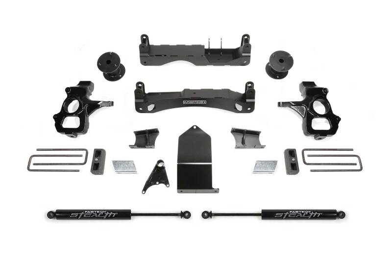 Fabtech 14-18 GM C/K1500 P/U w/oE Forg Stl UCA 4in Basic Sys w/Stealth - Crew Original