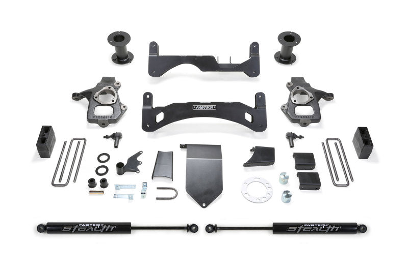 Fabtech 14-18 GM C/K1500 P/U w/oE Forg Stl UCA 6in Basic Sys G2 w/Stealth - Crew Original