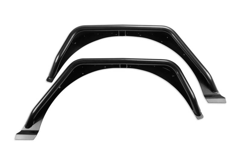 Fabtech 18-21 Jeep JL 4WD Rear Steel Tube Fenders - Textured Black - Crew Original