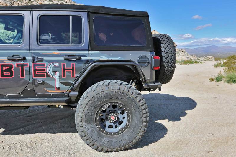 Fabtech 18-21 Jeep JL 4WD Rear Steel Tube Fenders - Textured Black - Crew Original