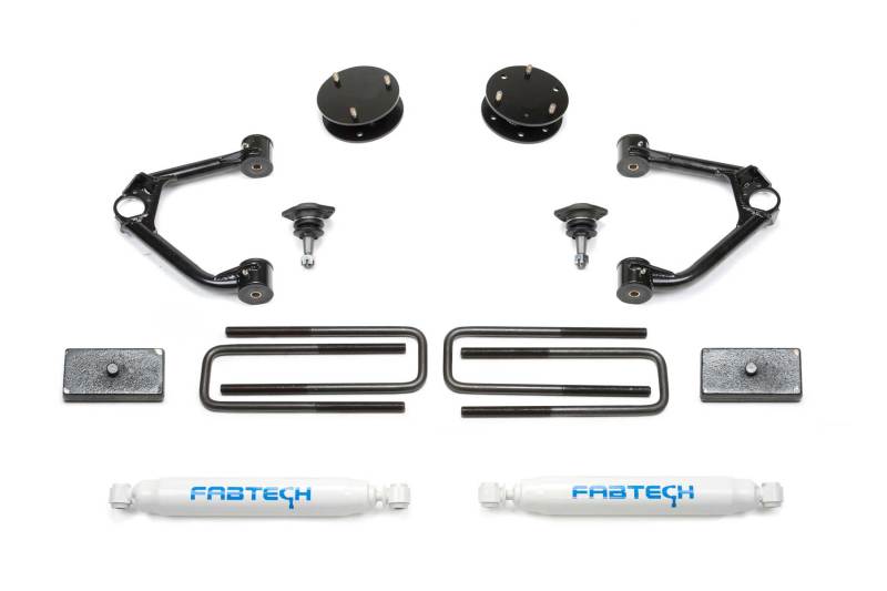 Fabtech 19-21 GM C/K1500 P/U 3in Budget Sys w/Perf Shks - Crew Original