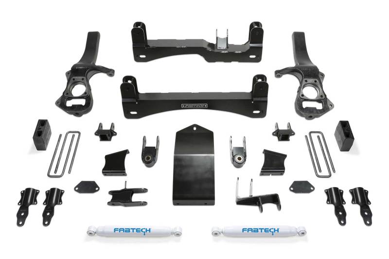 Fabtech 19-21 GM K1500 P/U 6in Basic Sys w/Perf Shks - Crew Original