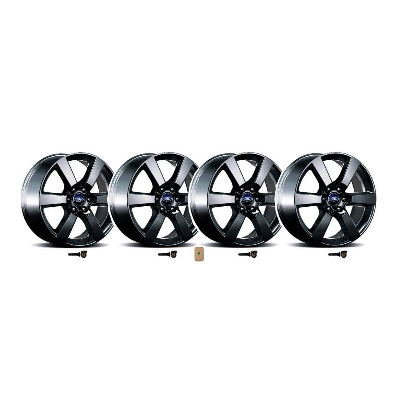 Ford Racing 15-16 F-150 20in x 8.5in Wheel Set with TPMS Kit - Matte Black - Crew Original