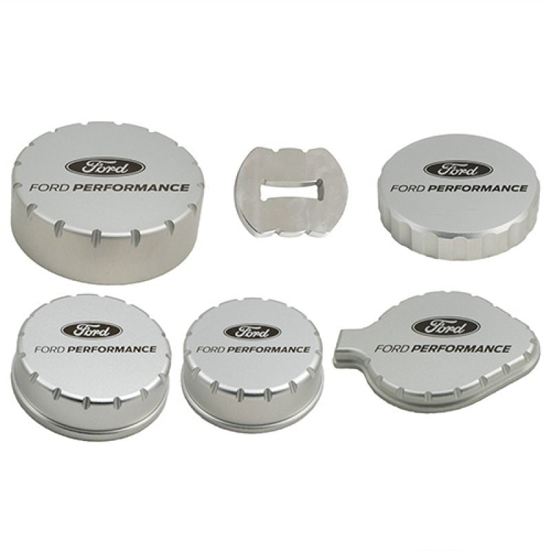 Ford Racing 15-19 Mustang 2.3L/5.0L/5.2L Aluminum Machined Engine Cap Covers - Crew Original