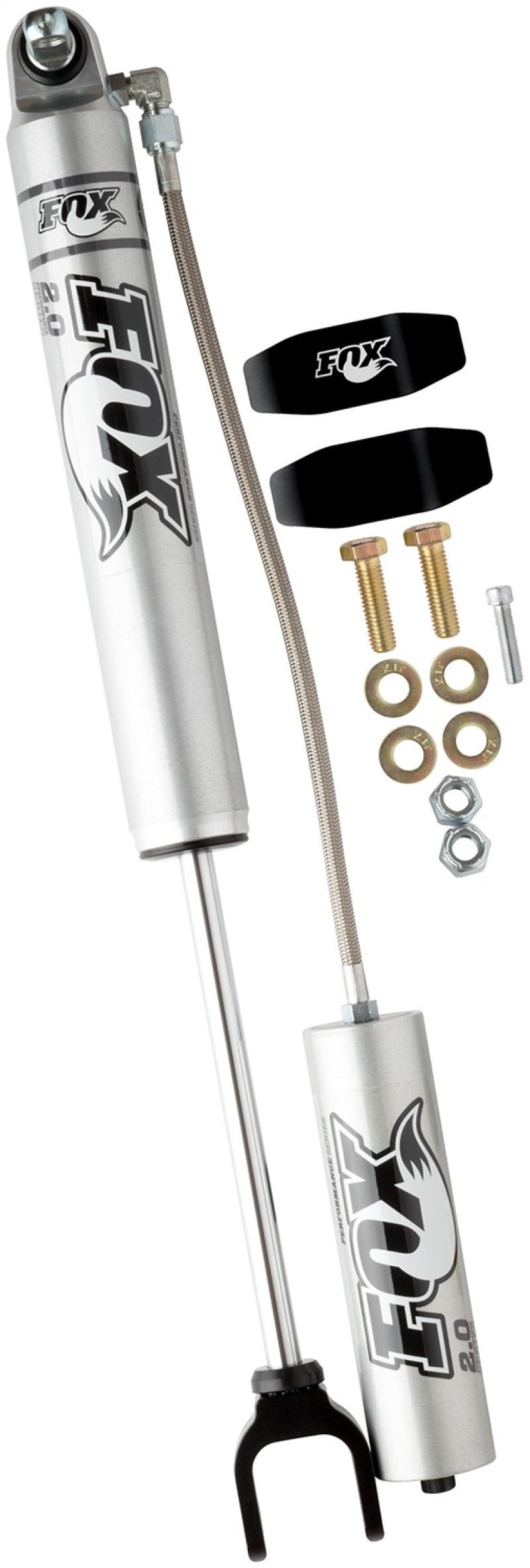 Fox 11+ Chevy HD 2.0 Performance Series 9.4in. Smooth Body Remote Res. Front Shock / 7-9in. Lift - Crew Original