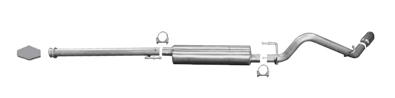 Gibson 05-13 Toyota Tacoma Base 4.0L 2.5in Cat-Back Single Exhaust - Aluminized - Crew Original