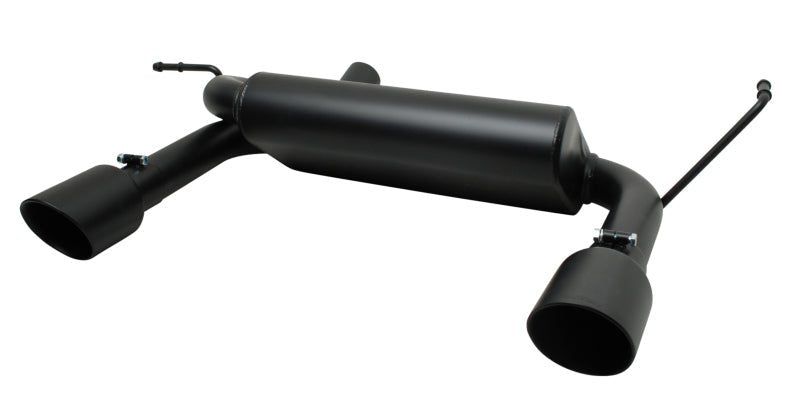 Gibson 07-11 Jeep Wrangler JK Rubicon 3.8L 2.5in Cat-Back Dual Split Exhaust - Black Elite (Ceramic) - Crew Original