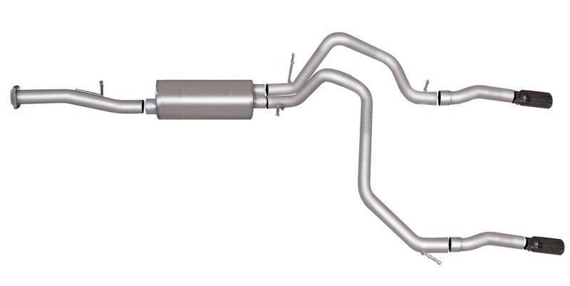 Gibson 07-12 Chevrolet Avalanche LS 5.3L 2.25in Cat-Back Dual Split Exhaust - Aluminized - Crew Original