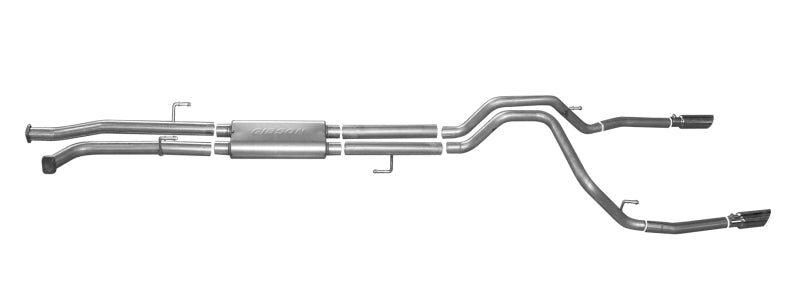 Gibson 10-19 Toyota Tundra SR5 4.6L 2.5in Cat-Back Dual Split Exhaust - Aluminized - Crew Original