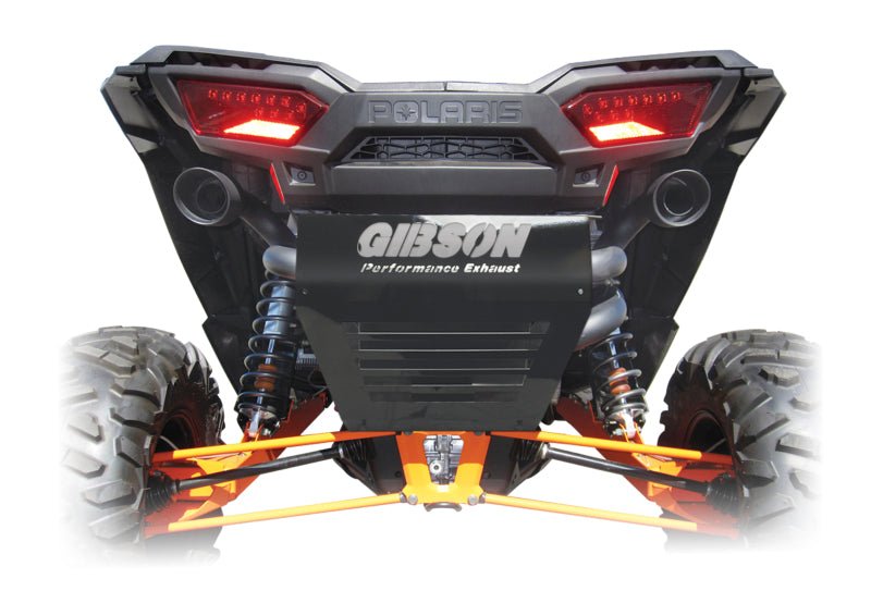 Gibson 15-17 Polaris RZR XP 1000 EPS Base 2.25in Dual Exhaust - Black Ceramic - Crew Original