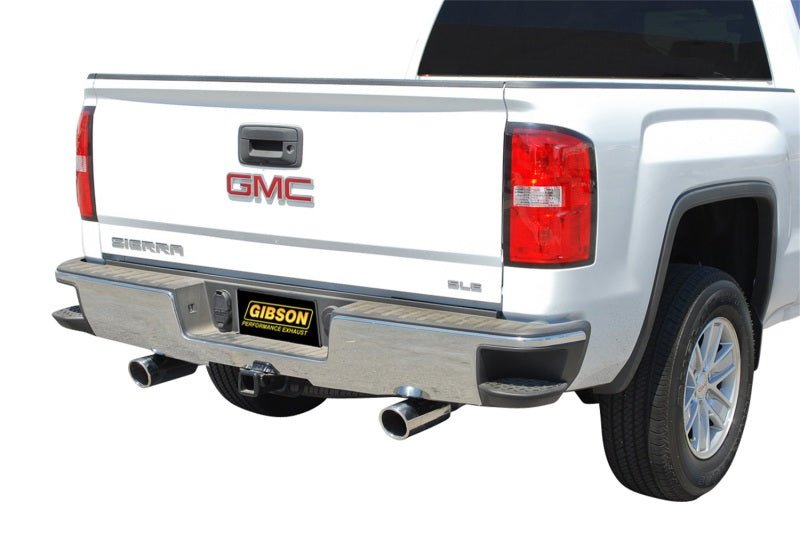 Gibson 15-18 Chevrolet Silverado 1500 LS 5.3L 3in/2.25in Cat-Back Dual Split Exhaust - Aluminized - Crew Original