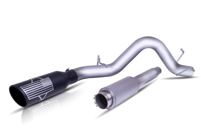 Gibson 15-18 Chevrolet Silverado 1500 LS 5.3L 4in Patriot Series Cat-Back Single Exhaust - Stainless - Crew Original