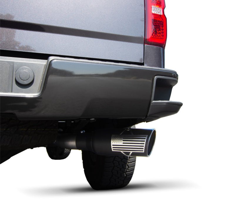 Gibson 15-18 Chevrolet Silverado 1500 LS 5.3L 4in Patriot Series Cat-Back Single Exhaust - Stainless - Crew Original