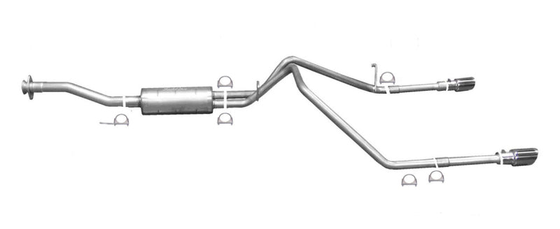 Gibson 15-22 Chevrolet Colorado LT 2.5L 2.25in Cat-Back Dual Split Exhaust - Stainless - Crew Original