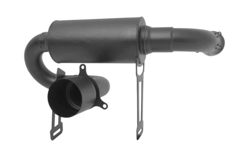 Gibson 17-20 Can-Am Maverick X3 Turbo Base 2.5in Single Exhaust - Black Ceramic - Crew Original