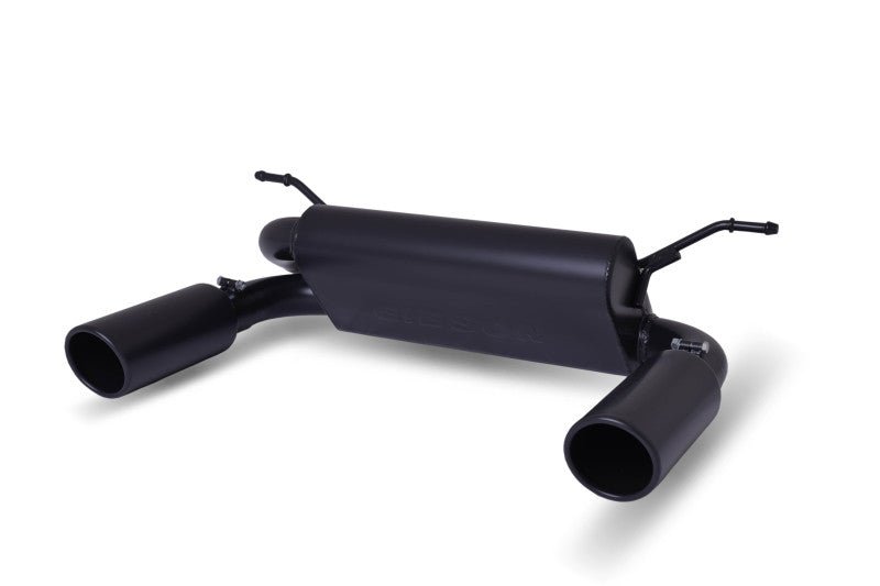Gibson 18-22 Jeep Wrangler JL Rubicon 3.6L 2.5in Cat-Back Dual Split Exhaust - Black Elite (Ceramic) - Crew Original