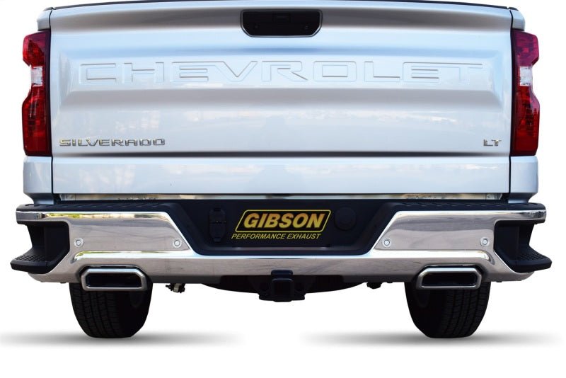 Gibson 19-21 Chevrolet 1500 Pickup 5.3L 2.5in Cat-Back Dual Split Exhaust - Stainless - Crew Original