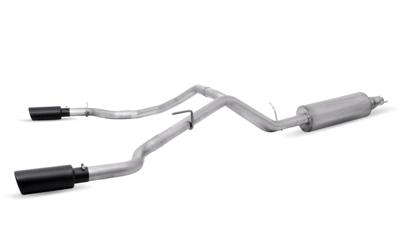 Gibson 19-22 Ford Ranger Lariat 2.3L 2.5in Cat-Back Dual Sport Exhaust - Black Elite - Crew Original