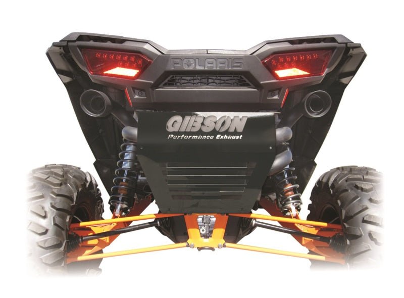 Gibson 2014 Polaris RZR XP 1000 EPS Base 2.25in Dual Exhaust - Black Ceramic - Crew Original