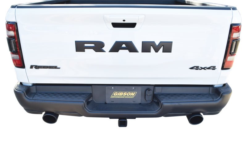 Gibson 2019 Ram 1500 Laramie 5.7L 2.5in Cat-Back Dual Split Exhaust - Black Elite - Crew Original