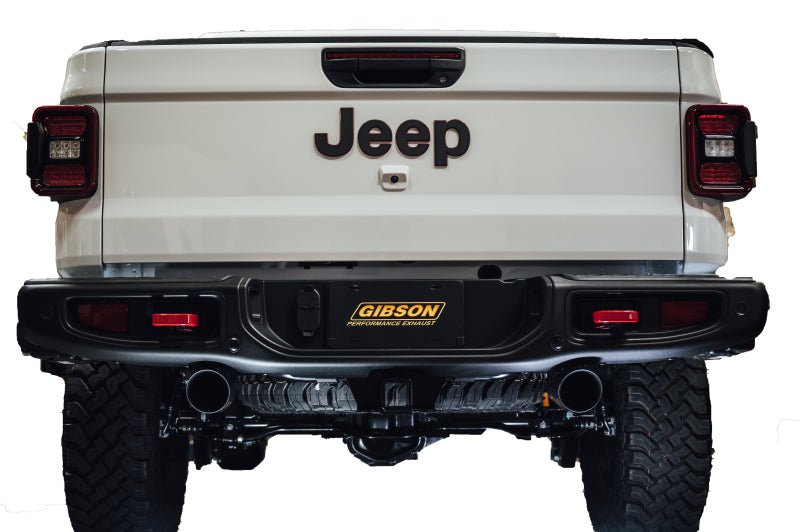 Gibson 2021+ Ford Bronco 4-DR 2.7L 4WD 2.5in Black Elite Cat-Back Dual Split Exhaust - Stainless - Crew Original