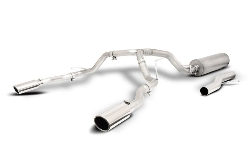 Gibson 21-22 Chevy Tahoe High Country 6.2L 4WD 2.5in Cat-Back Dual Split T409 SS Exhaust - Polished - Crew Original