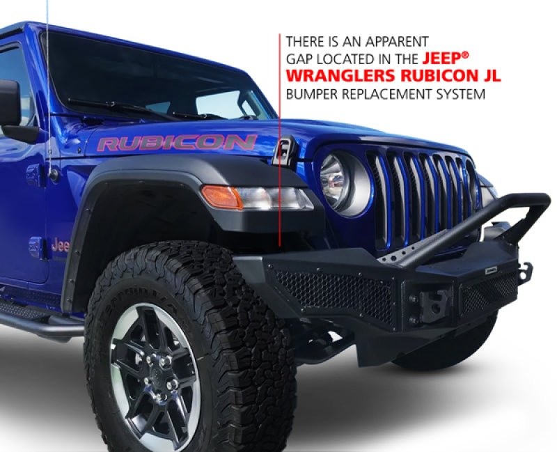 Go Rhino 07-20 Jeep Wrangler JL/JLU/JK/JKU/Gladiator JT Rockline Full Width Bumper w/ Overrider - Crew Original
