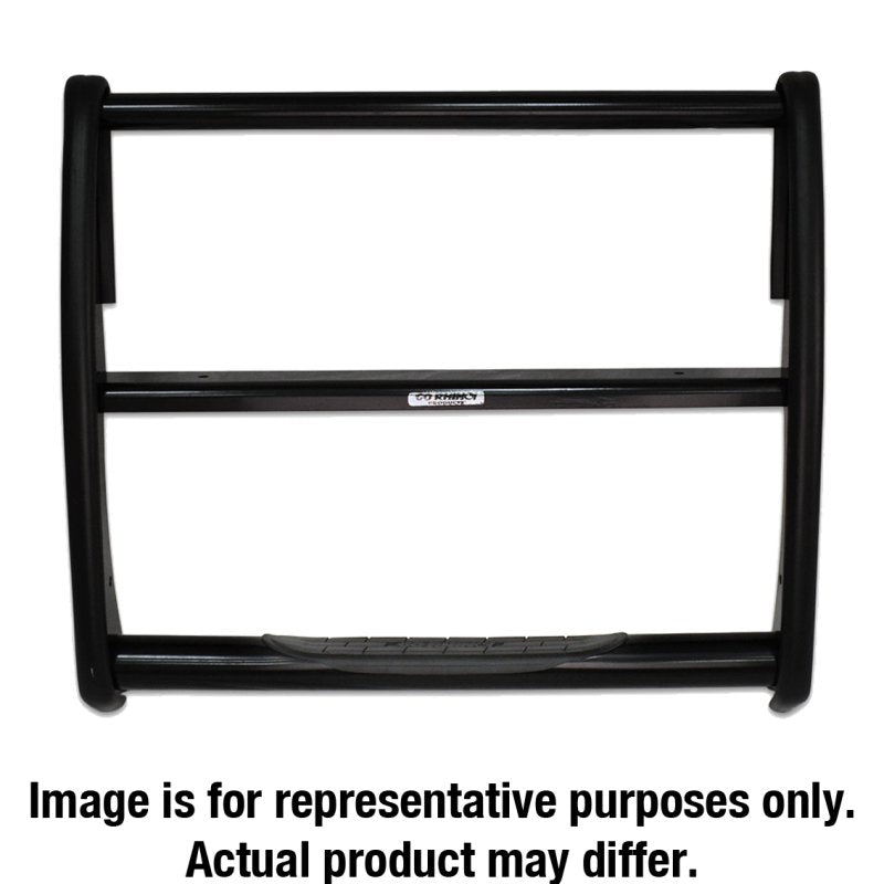 Go Rhino 09-19 Dodge Ram 1500 3000 Series StepGuard - Black (Center Grille Guard Only) - Crew Original