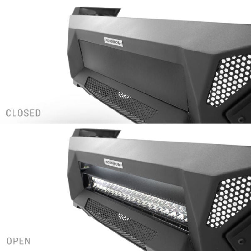 Go Rhino 16-21 Tacoma Element Front Bumper w/ Power Actuated Hide-away Light Bar Mount Tex Black - Crew Original