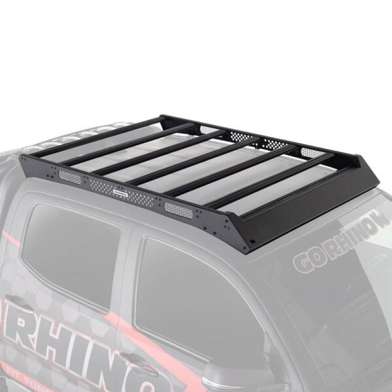 Go Rhino 16-21 Toyota Tacoma Ceros Low Profile Roof Rack Textured Black - Crew Original