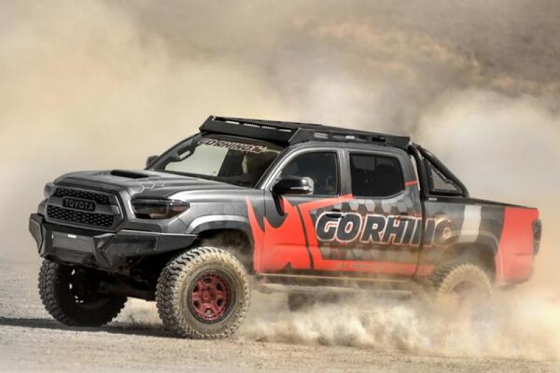 Go Rhino 16-21 Toyota Tacoma Ceros Low Profile Roof Rack Textured Black - Crew Original