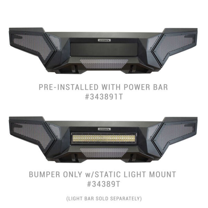 Go Rhino 16-21 Toyota Tacoma Element Front Bumper with Fixed Light Bar Mount Textured Black - Crew Original