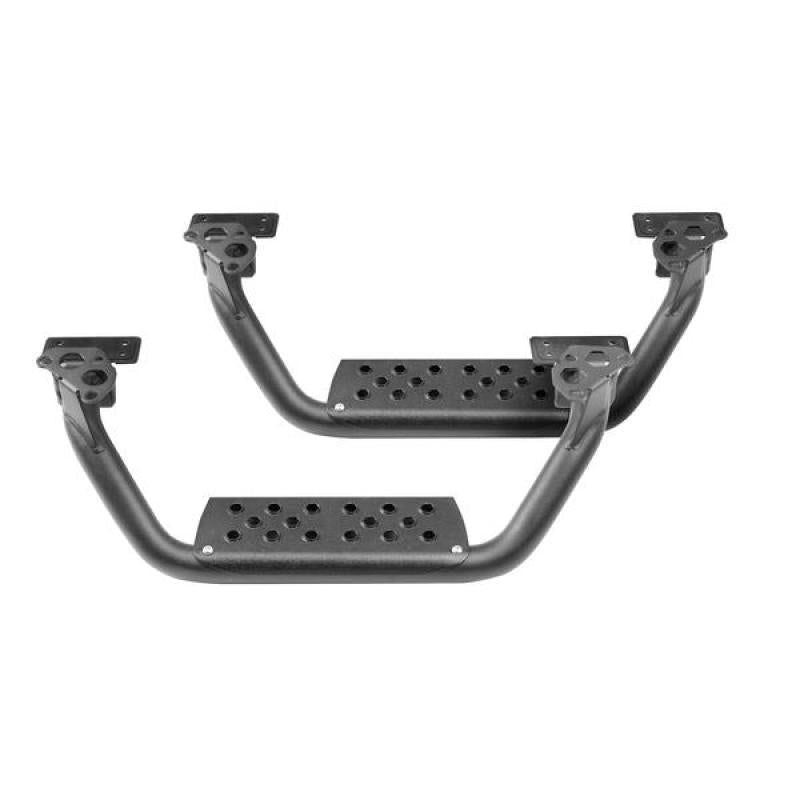 Go Rhino Dominator Extreme D6 SideSteps - Tex Blk - 4in Drop Down Steps (Pair) - Crew Original
