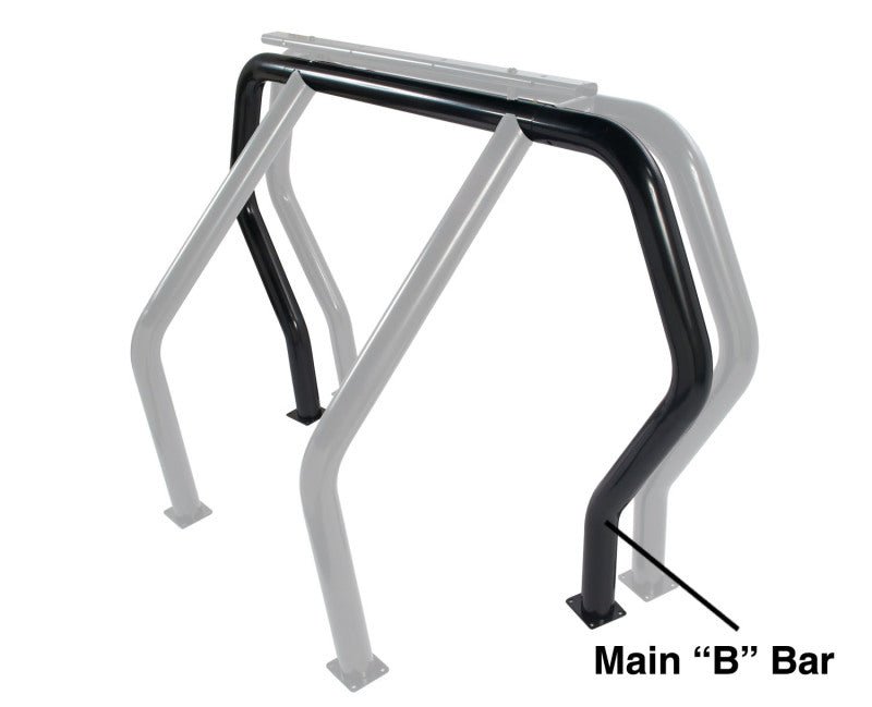 Go Rhino RHINO Bed Bar - Rear Main B bar - Black - Crew Original