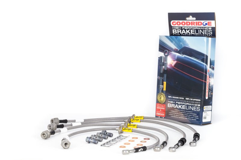 Goodridge 17-18 Honda Civic Si (Si Model Only) SS Brake Line Kit - Crew Original