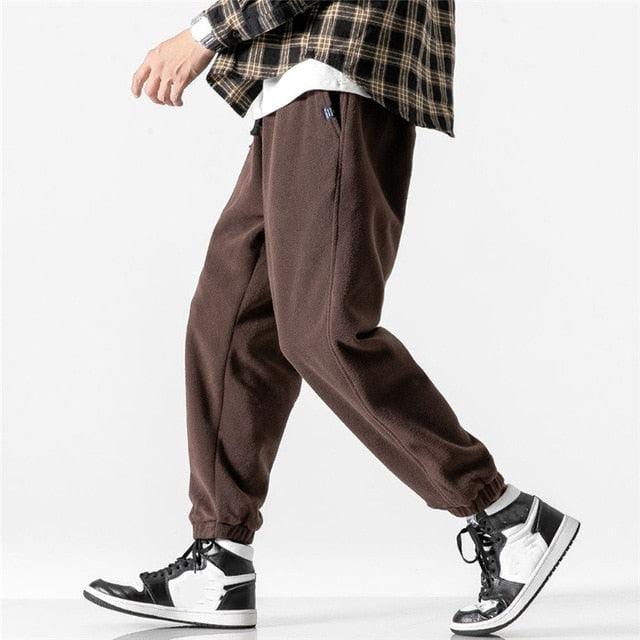 New Loose Jogging Pants Men 2020 New Fashion Fleece Autumn Winter Warm Sweatpants Male Outdoor Straight Trousers Pantalon Hommes - Crew Original
